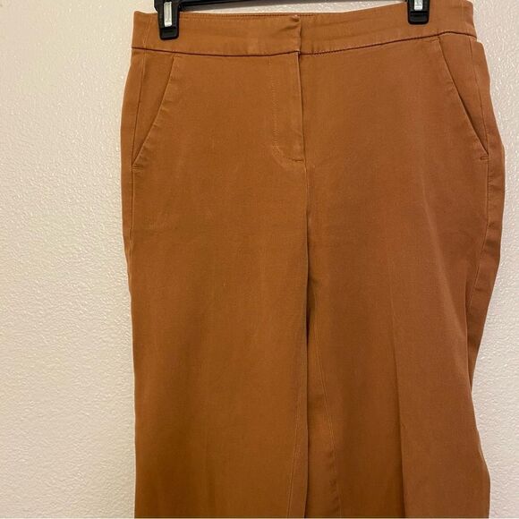 J Crew tan camel stretch dress Pants trousers office slacks BF401 cotton blend 2 - Picture 3 of 11